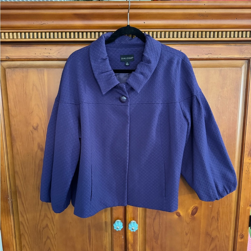 Dialogue Women's Deep Purple Cape Jacket